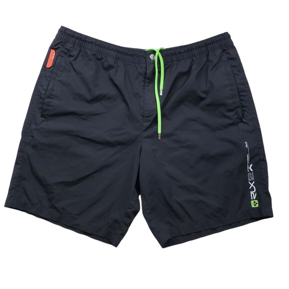 RLX Ralph Lauren Swim Trunks Shorts Mens Large Black Perfomance Drawstring - Picture 1 of 7